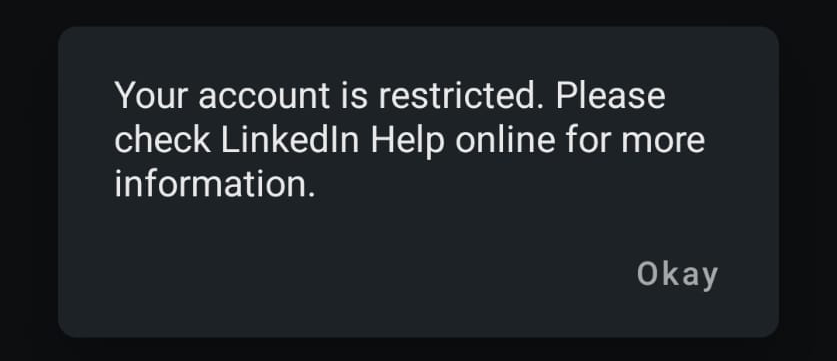 LinkedIn Restricted